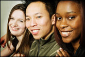 Group Of Young Adults In Group